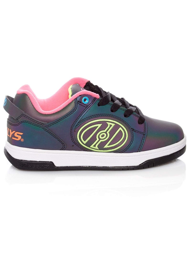 HEELYS Kids Voyager Shoes, Black Reflective/Neon Yellow/Neon Pink, 5 Big Kid US - Image 4